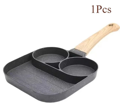 Nonstick 4-Cup Egg & Pancake Pan for Gas or Induction Stoves